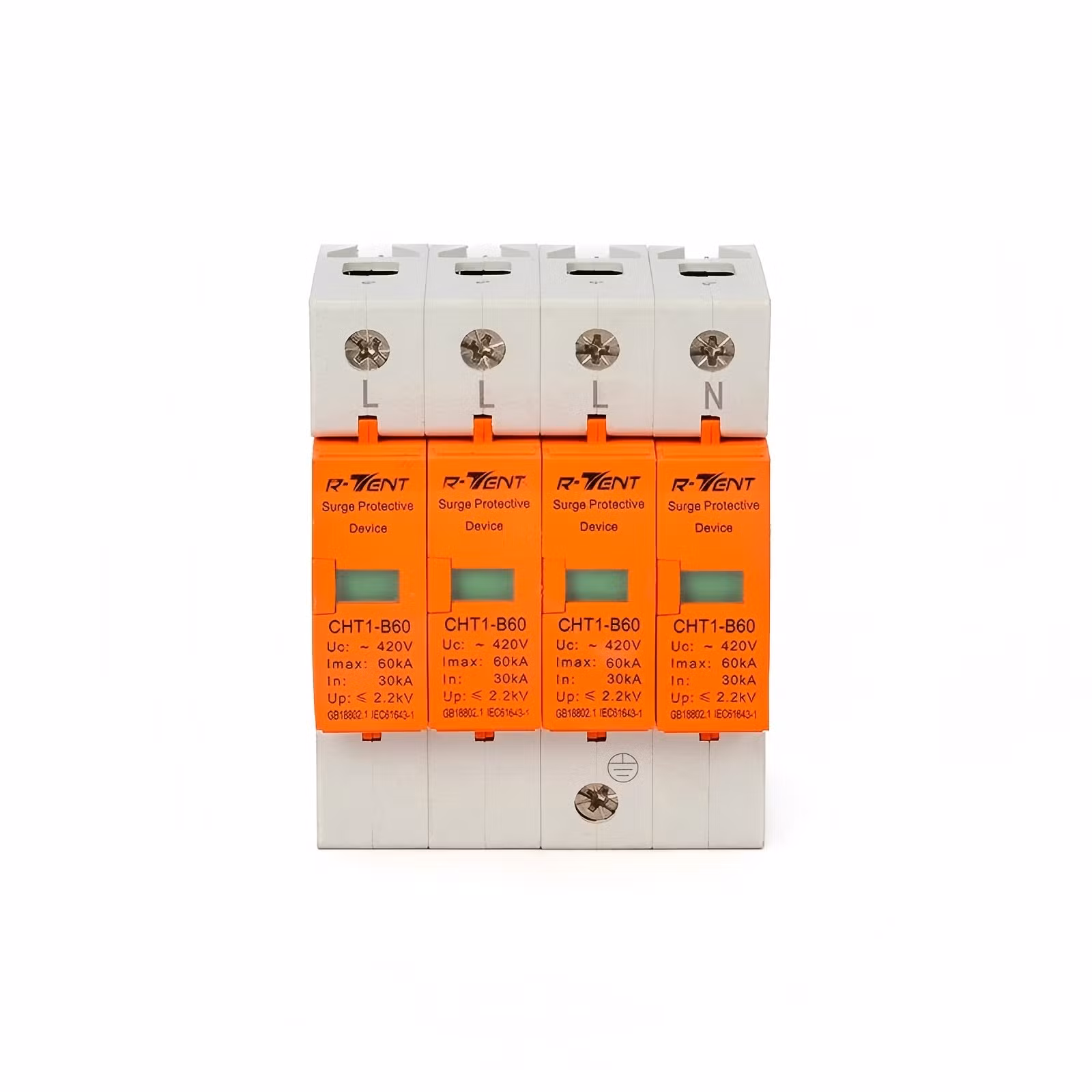 Cht1-B 40ka 4p Surger Protective Device Solar DC Surge Arrester 500V 600V 800V Lightning Outdoor SPD