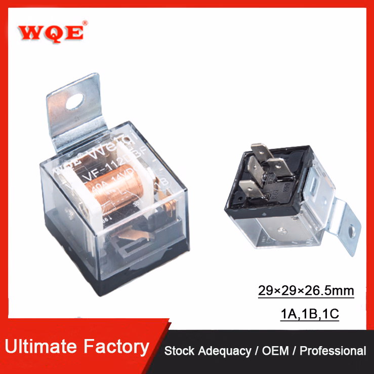 40A Auto Relay Parts Spst with Bracket Transparent