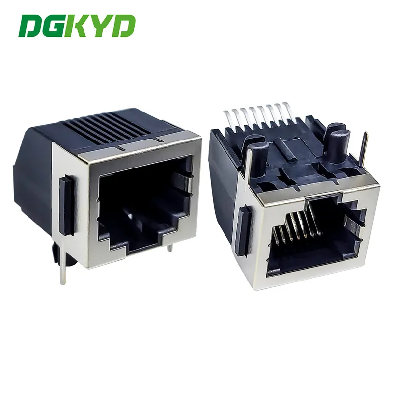 RJ45 Connector 5722 SMT 8P8C With Ear Half Package Shielded Mesh Port Without LED DGKYD5722E1188GWA26SB1359