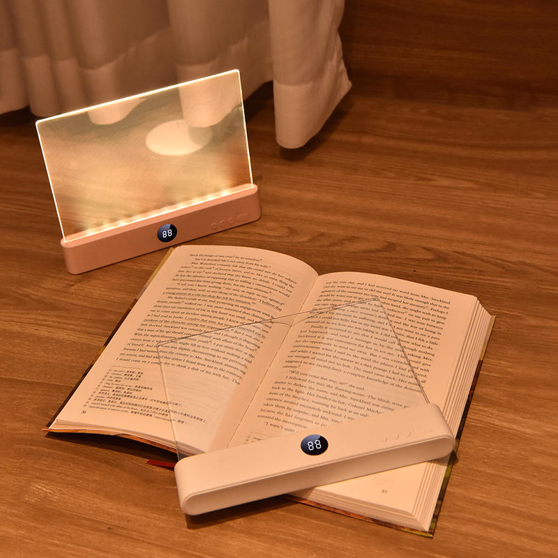 Portable Clear LED Book Full Page Lights Illuminator Panel Plate Lamp Board Flat Book Light for Reading in Bed at Night