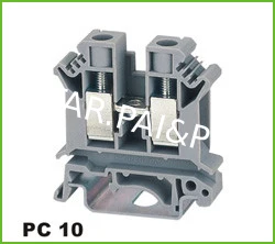 Din-rail Terminal Wire arrage:0.2-10mm2 Part No.PC10