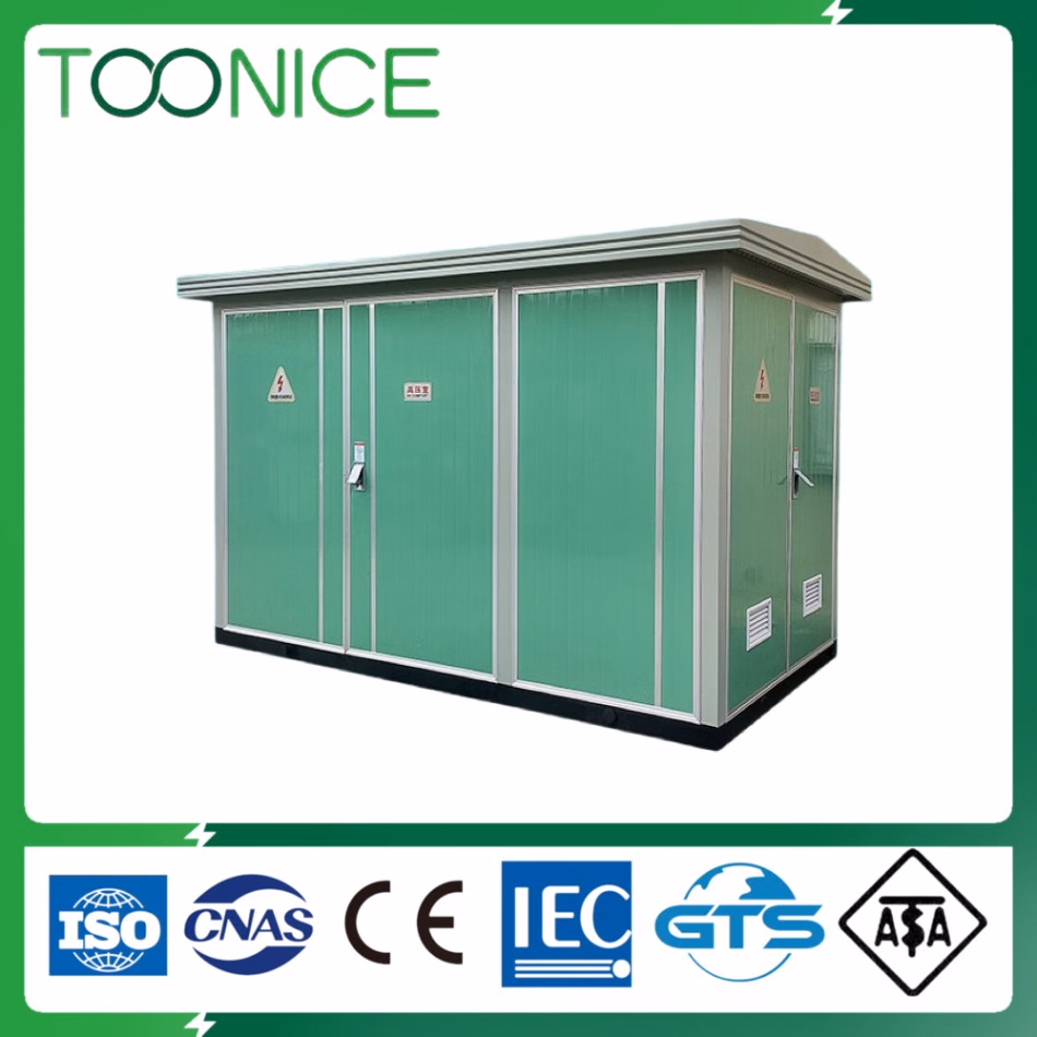 Toonice 6.6kv 11kv 33kv Electrical Combination Prefabricated Compact Cubicle Power Distribution Transformer Substation