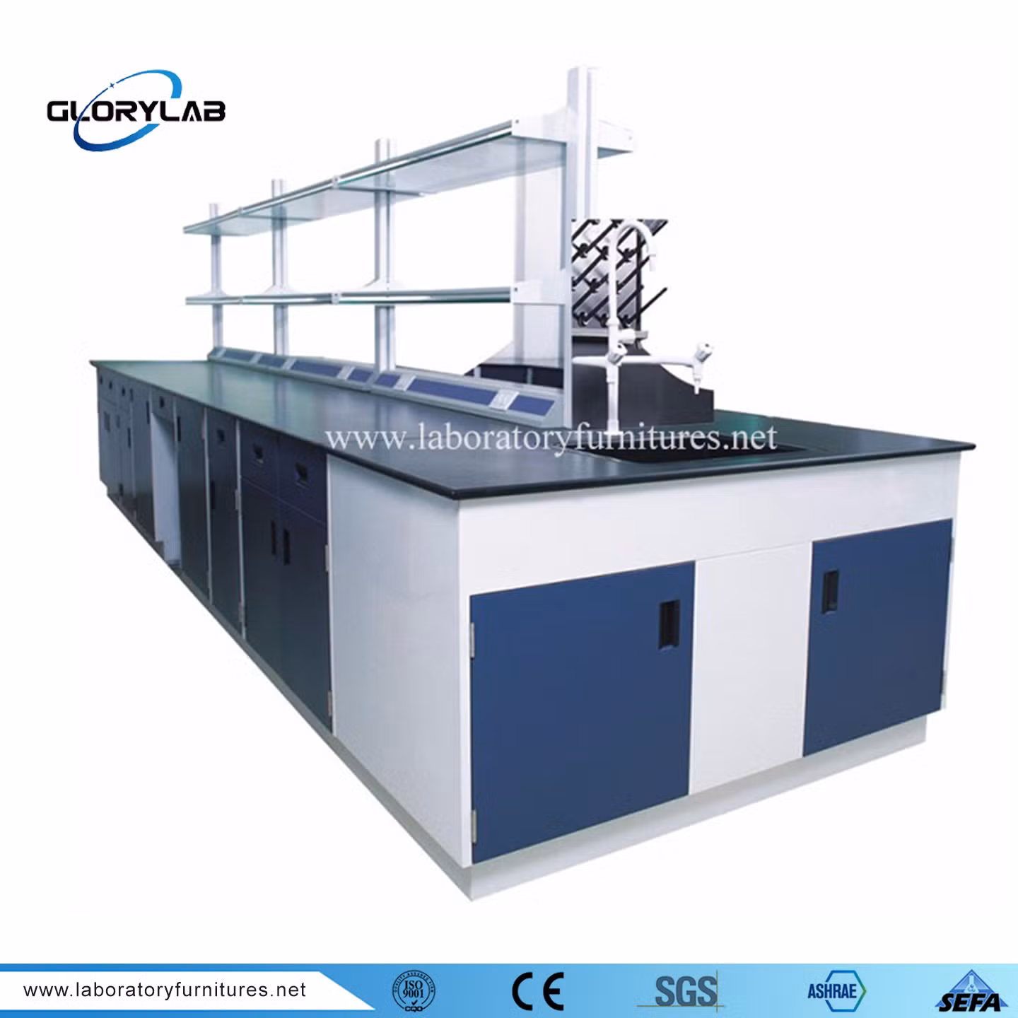 Best Quality & Low Price Steel Wood Physics High School Chemistry Island Laboratory Furniture/ Jh-SL