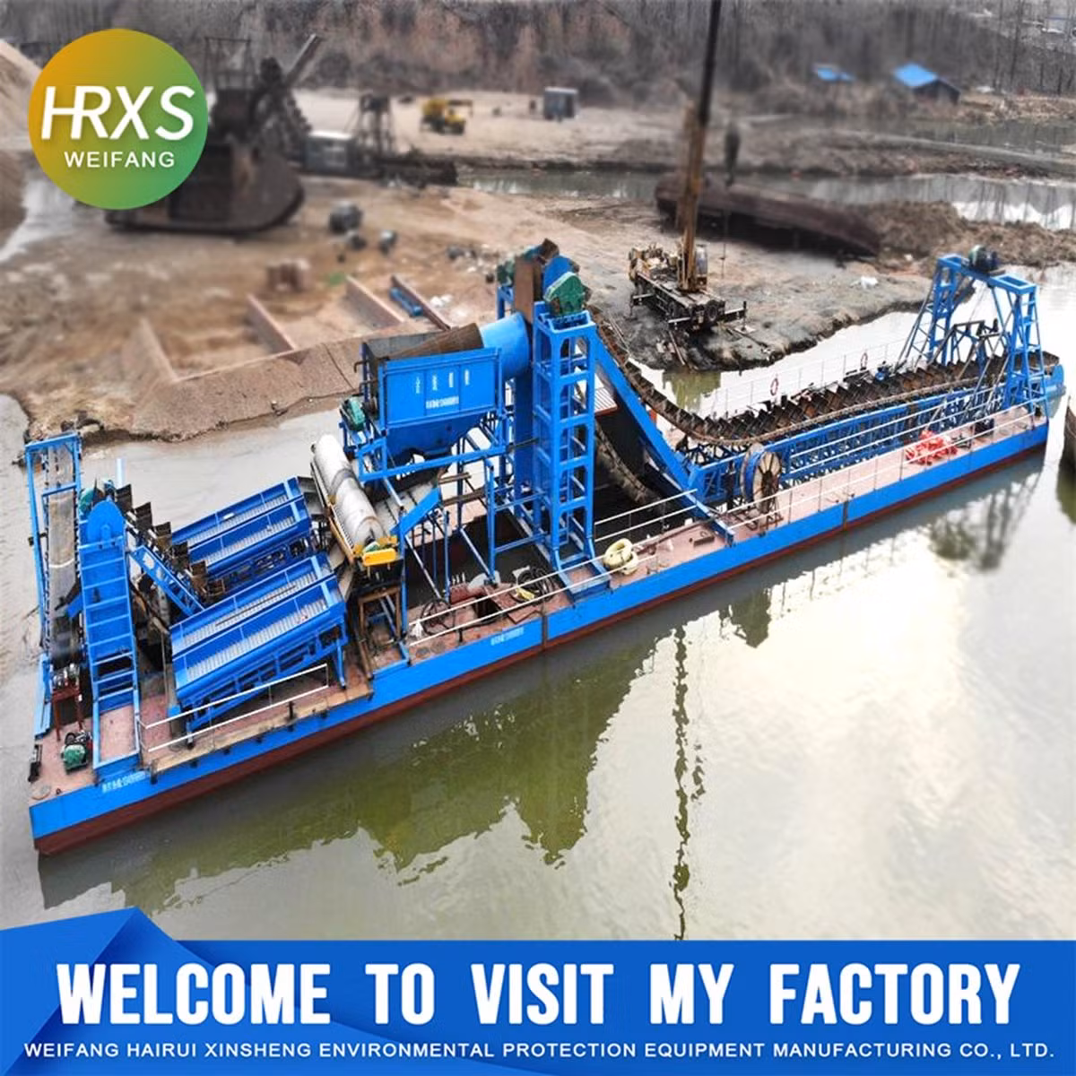 Made in China Chain Bucket River Mining Dredger for Gold and Diamond