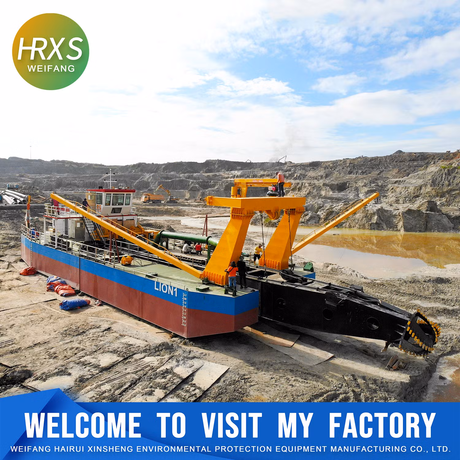 26 Inch Dredging Depth 30m Customized Cutter Suction Dredger with Spud Carrier/Anchor Boom for River Desilting/Sand Pumping/ Inland River Cleaning