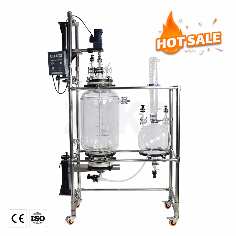 Cheap Price 10L 20L 50L 100L Jacketed Glass Crystallization Filter Hemp Oil Crystal Reactor