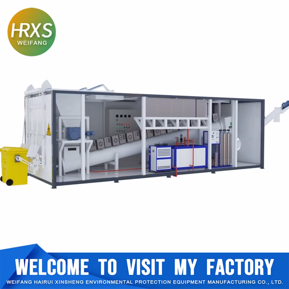 Medical Hazardous Waste Micorwave Sterilization Disinfection Disposal Equipment with Shredder for Hospital