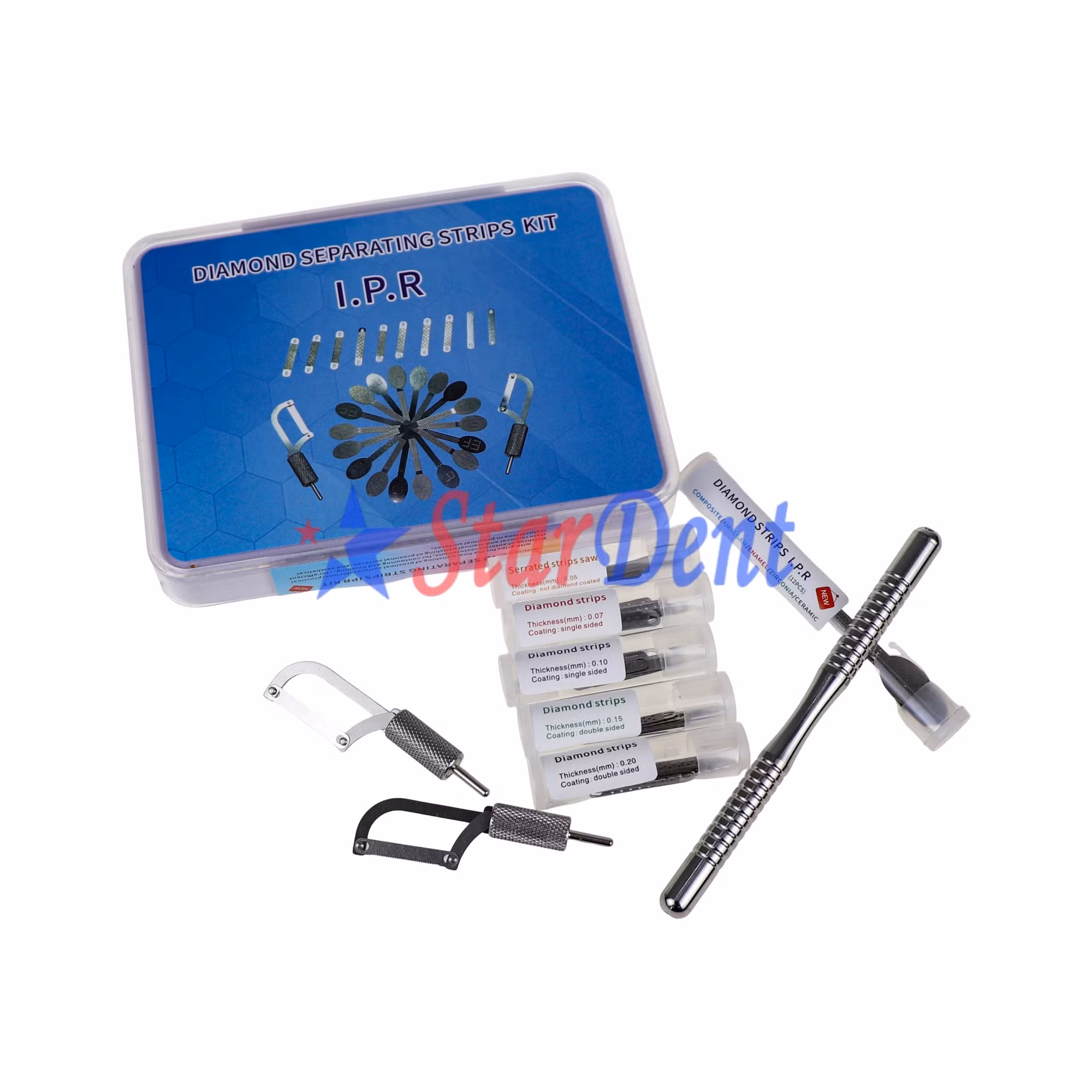 Dental Orthodontic Diamond Separating Strip Kit I. P. R System Stainless Steel