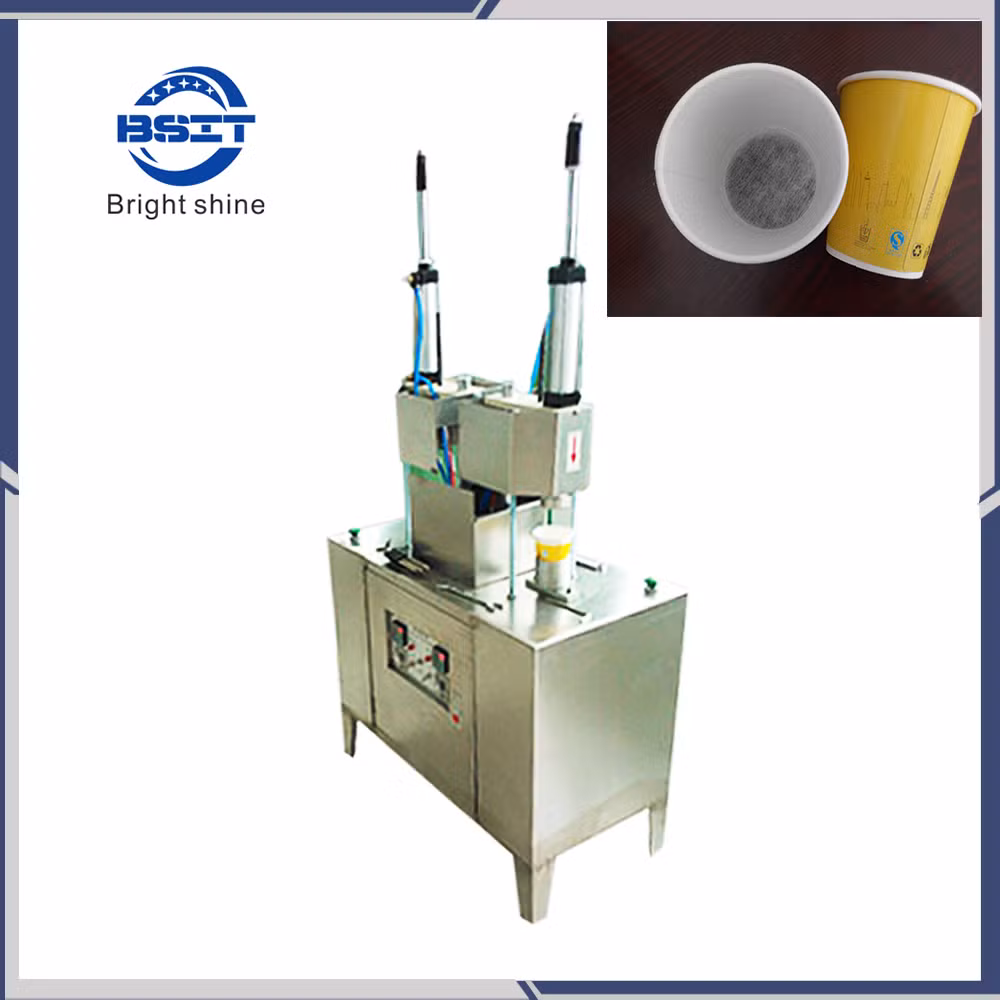 Manual Work Filter Tea Cup Hidden Filling Packing Machine for 2 Heads