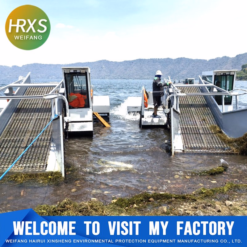 Fully Automatic Collect/Unload Plant Cleaning Boat for Reservoir/Lake/River