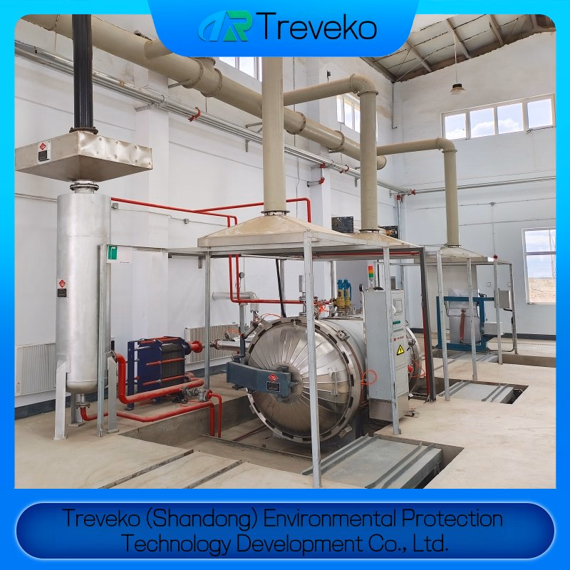 Industrial Horizontal Steam Sterilization Autoclave for Hazardous Healthcare Waste