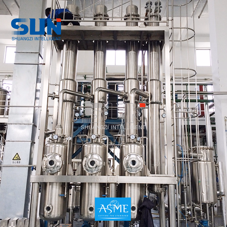 SUS304 Three Effect Falling Film Evaporator for Hemp Oil