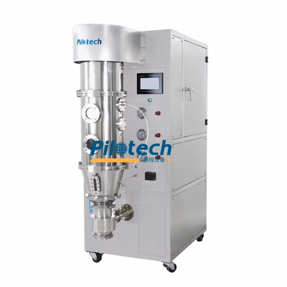 Pilotech Fluid Bed Spray Drying Machine with PLC Control Electric Heating for Food Processing 3000g/Batch Capacity