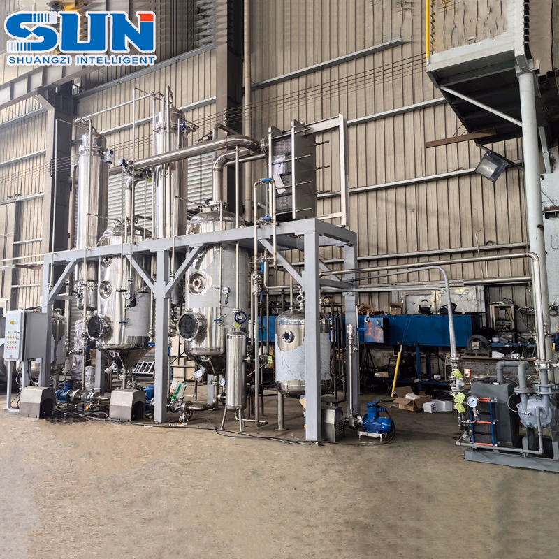 High Effect Vacuum Double Effect Falling Film Evaporator for Fruit Jam