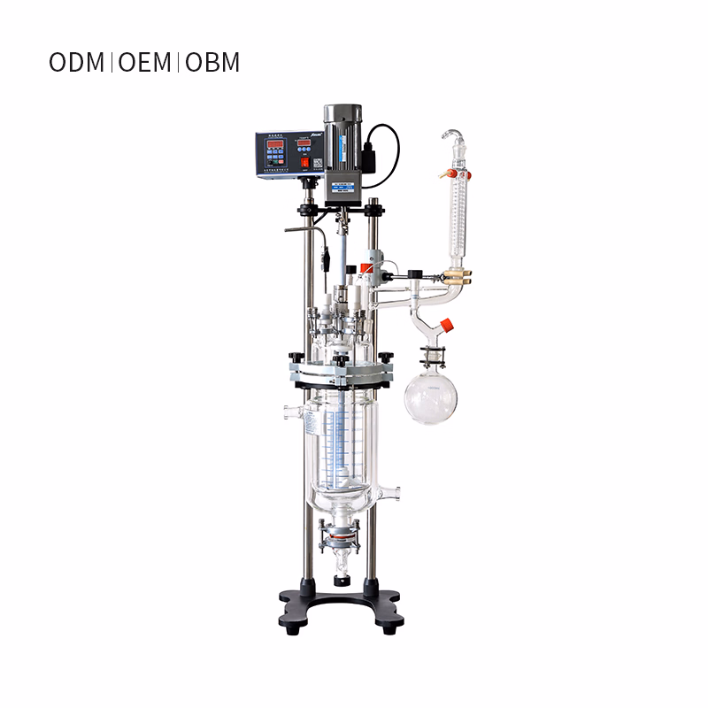 1L/2L/3L/5L Small Mini Single-Layer Glass Reactor with Heating Bath