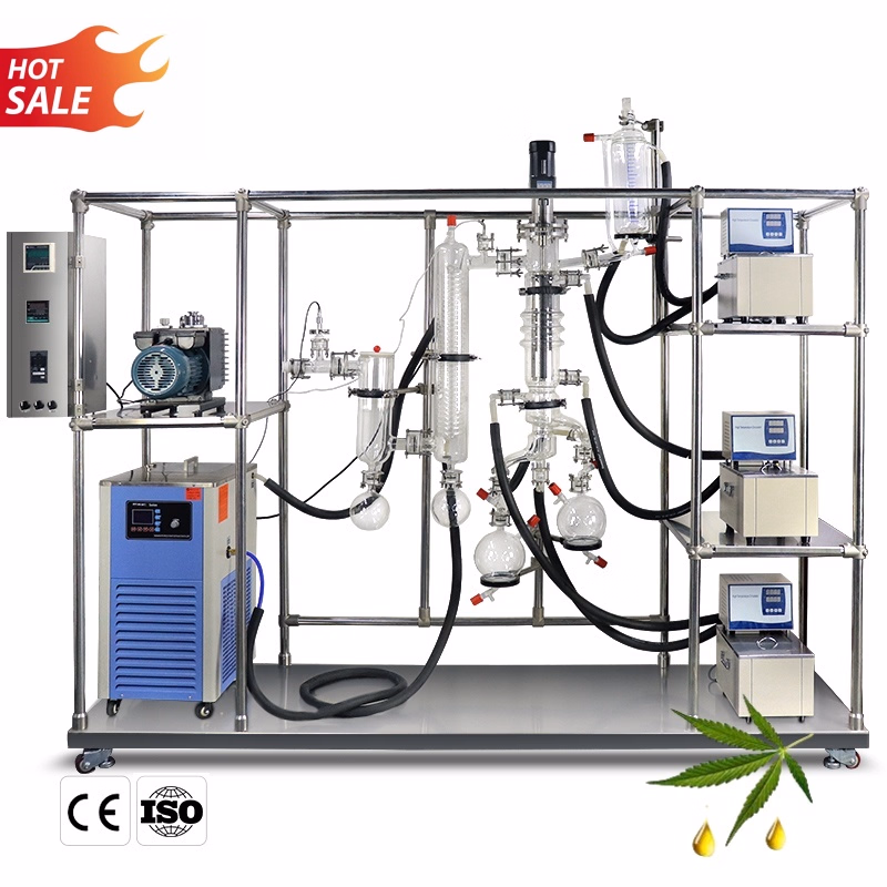 USA Warehouse Delivery Essential Oil Solvent Distiller Price Short Path Wiped Film Distiller Evaporator Molecular Distillation