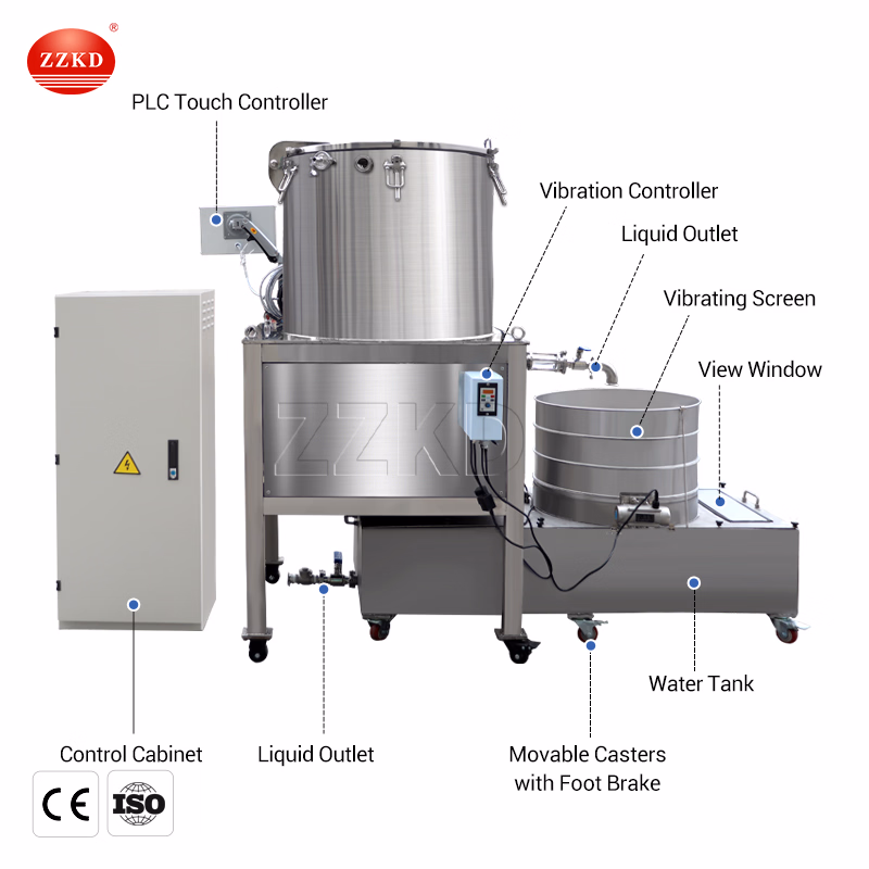 50 Gallon Vortex Trichome Separator Solventless Bubble Hash Separation Device Commercial Hash-Making Equipment Ice Water Extraction Machine