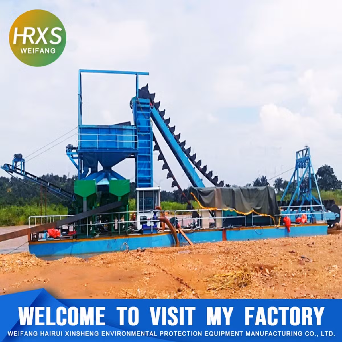 Bucket Chain Gold and Diamond Dredger for River Mine