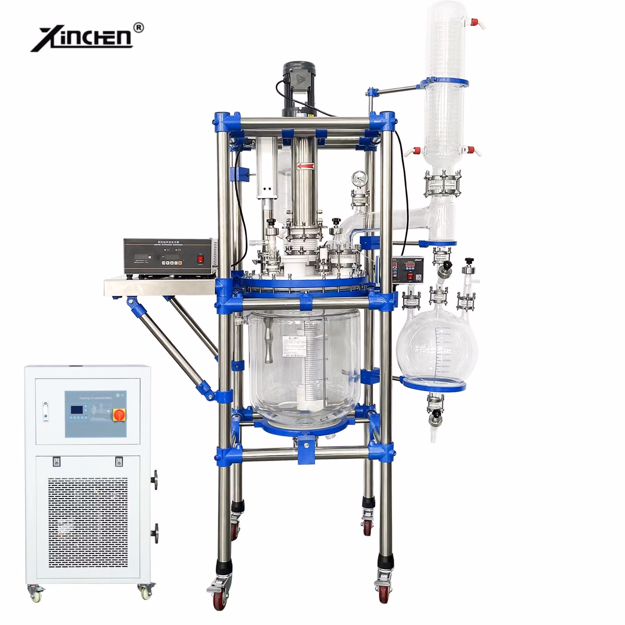 1L to 100L Customized Ultrasonic Glass Reactor Homogenization Biodiesel Reactor