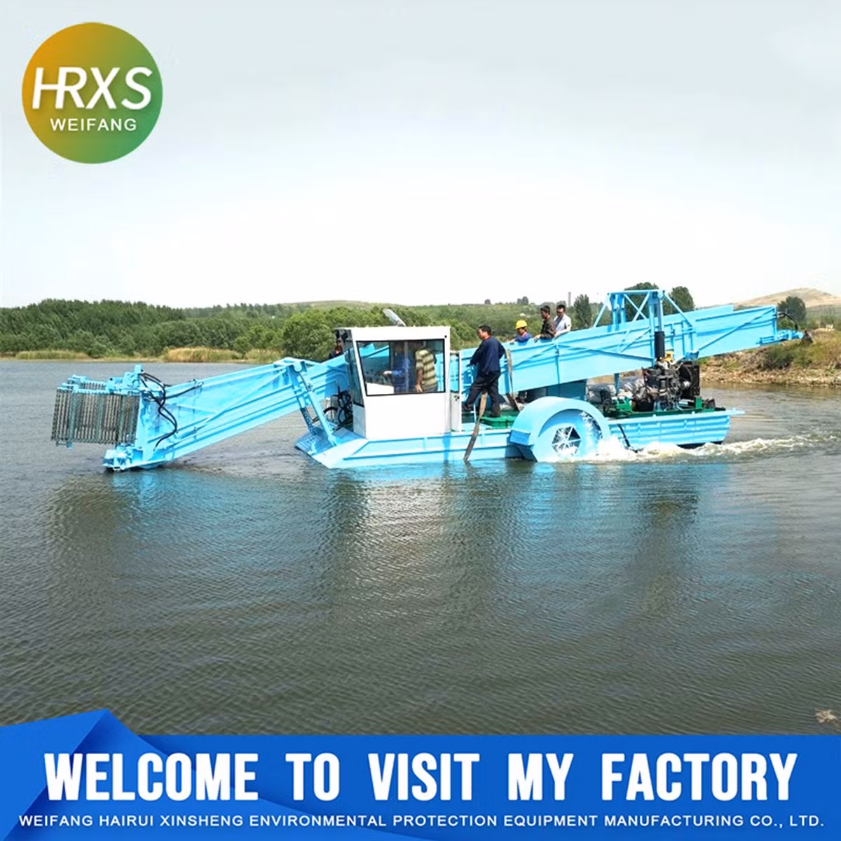 River/Lake/Sea/Reservoir Cutting/Cleaning/Collecting/Mowing Harvester for Cutting Water Hyacinth/Reed/Aquatic Weed/Water Grass/Garbage/Water Lily