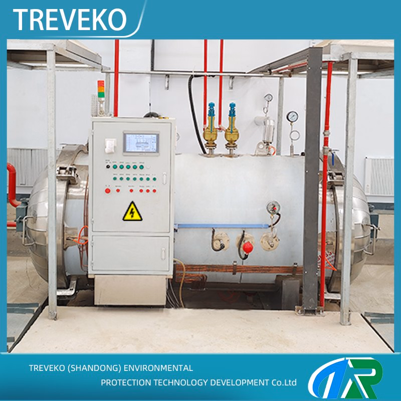 Horizontal High-Temperature Steam Medical Waste Disinfection Sterilization and Crushing Equipment
