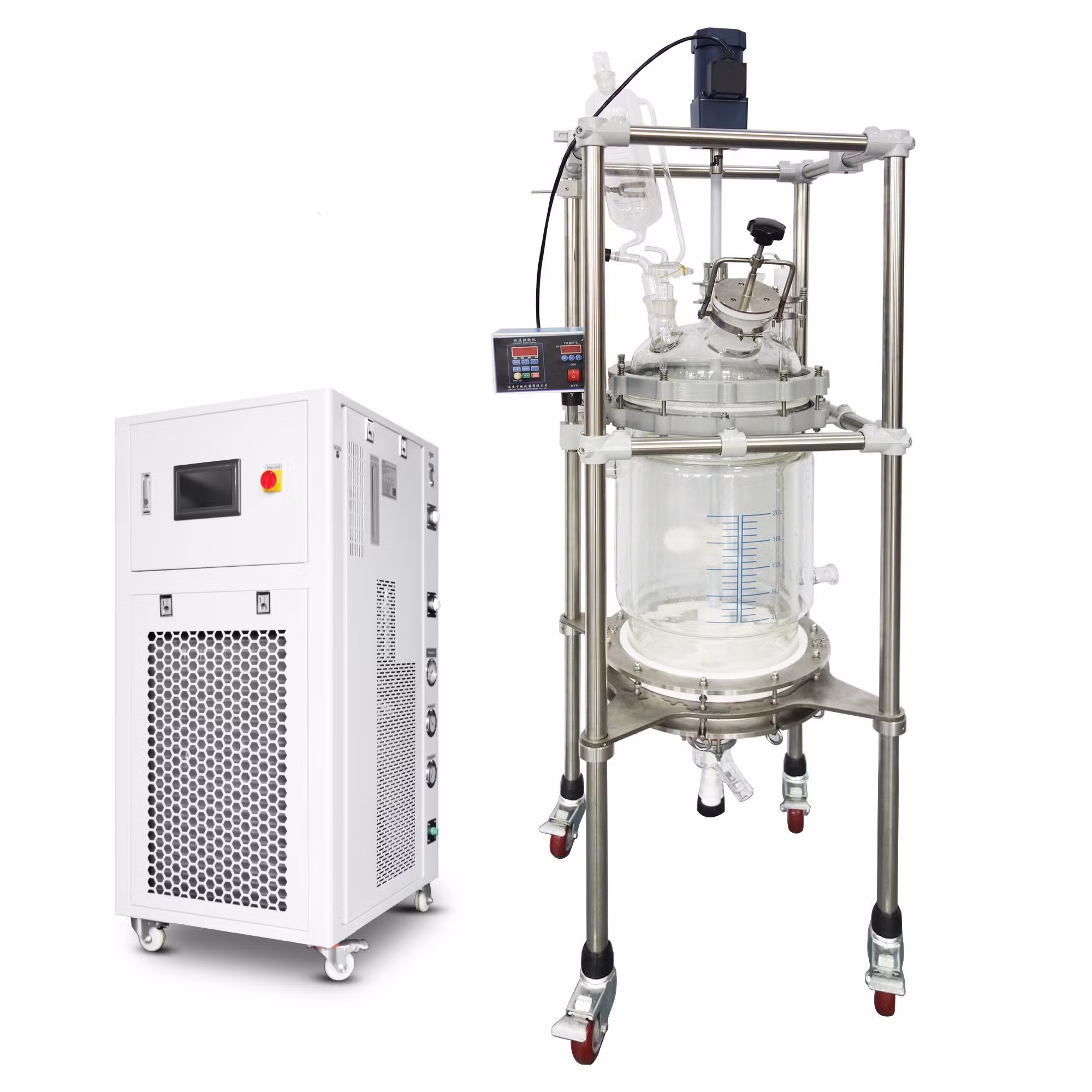 Continuous Ultrasonic Mixing Mechanical Seal 2L Glass Reactor Full Automatic