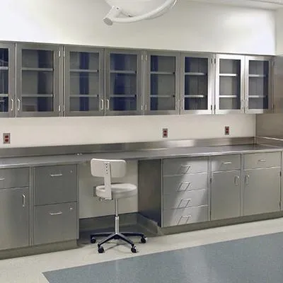 Stainless Steel Table With Cabinet & Drawer