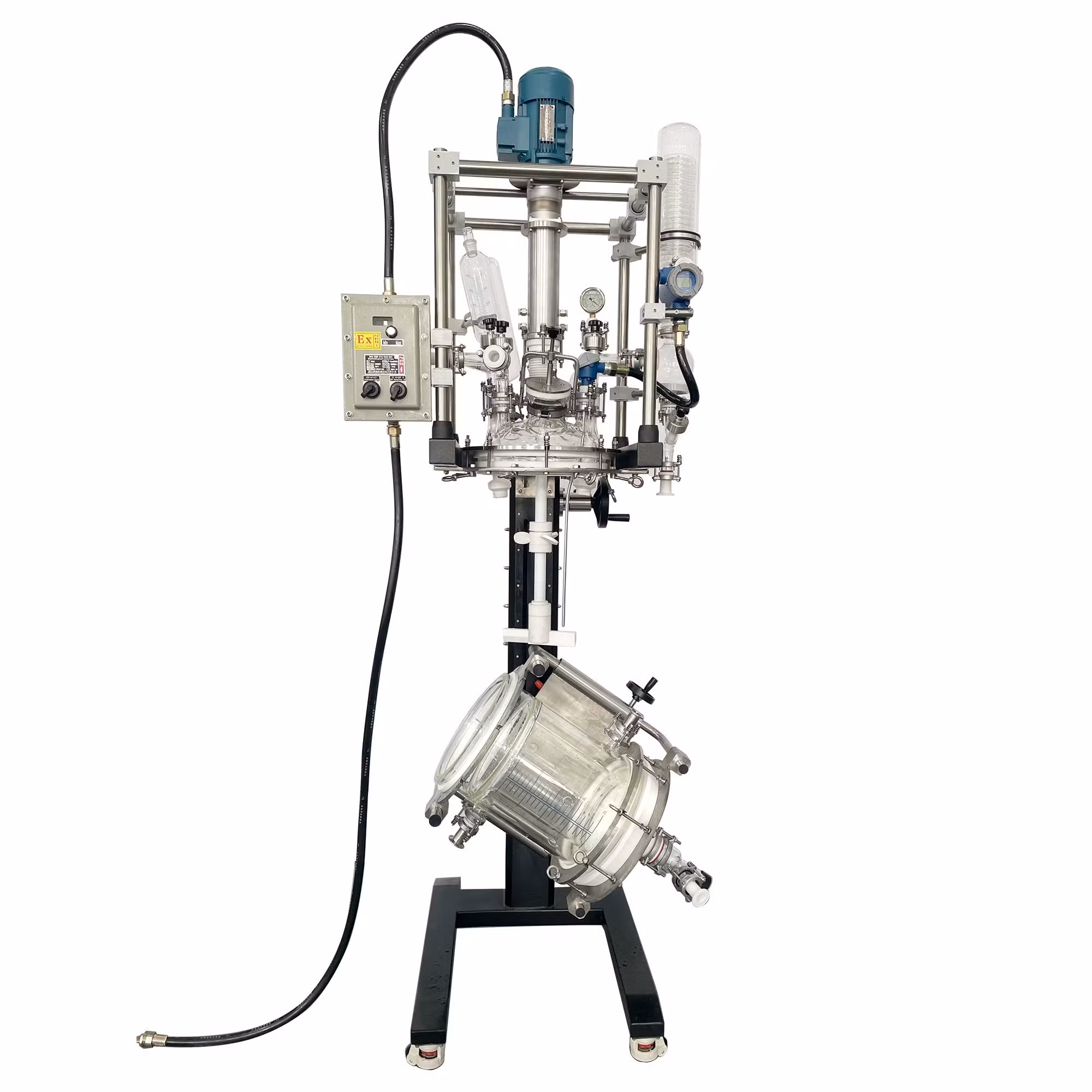 High-Performance 10L 20L Jacketed Glass Reactor for Lab Use