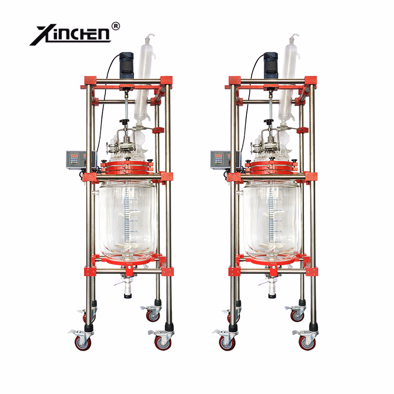 High Vacuum 20liter Two-Layer Glass Reaction Vessel with Kettle Elevation