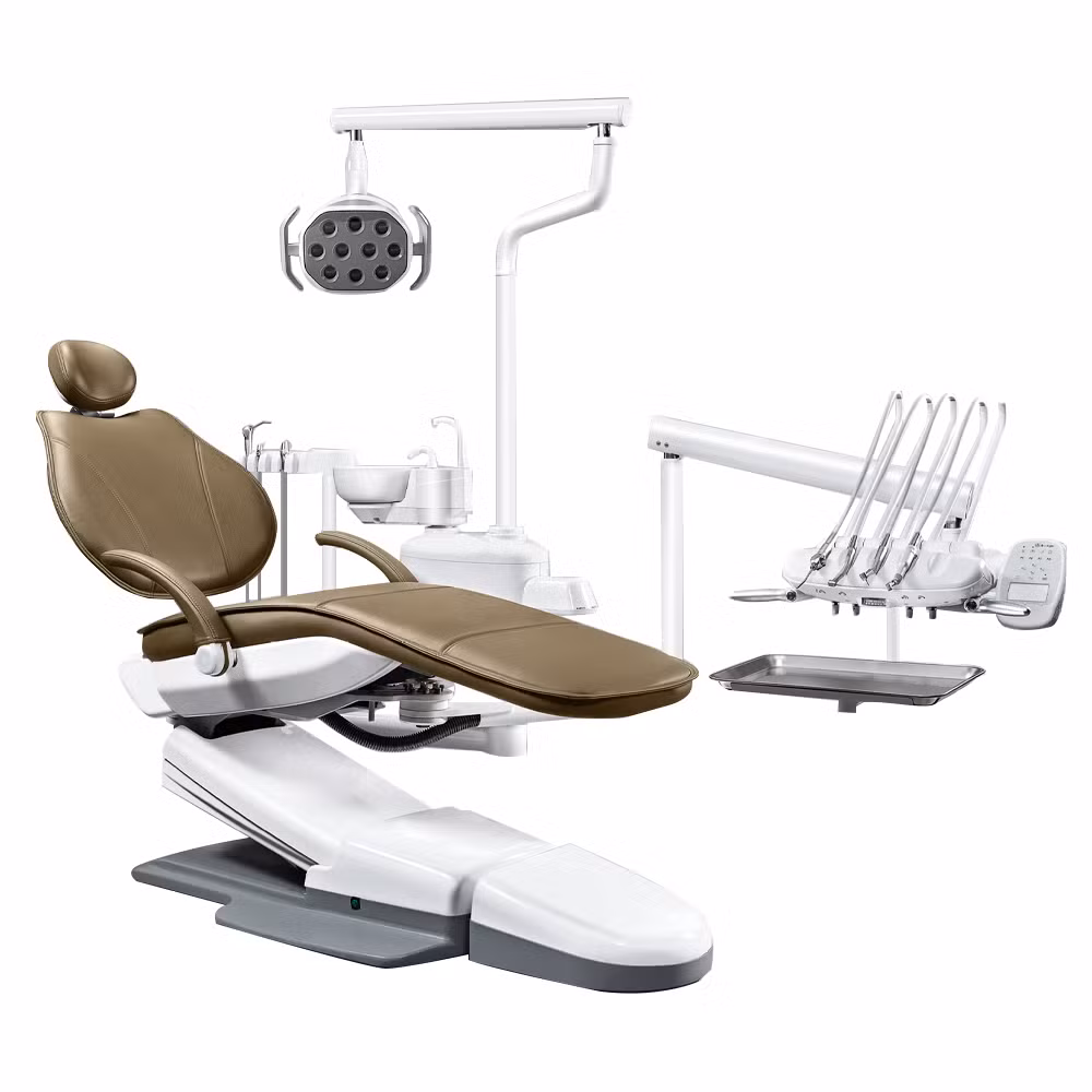 Professional Durable Dental Chair Light Metal+Plastic+Leather Material Quality Certified