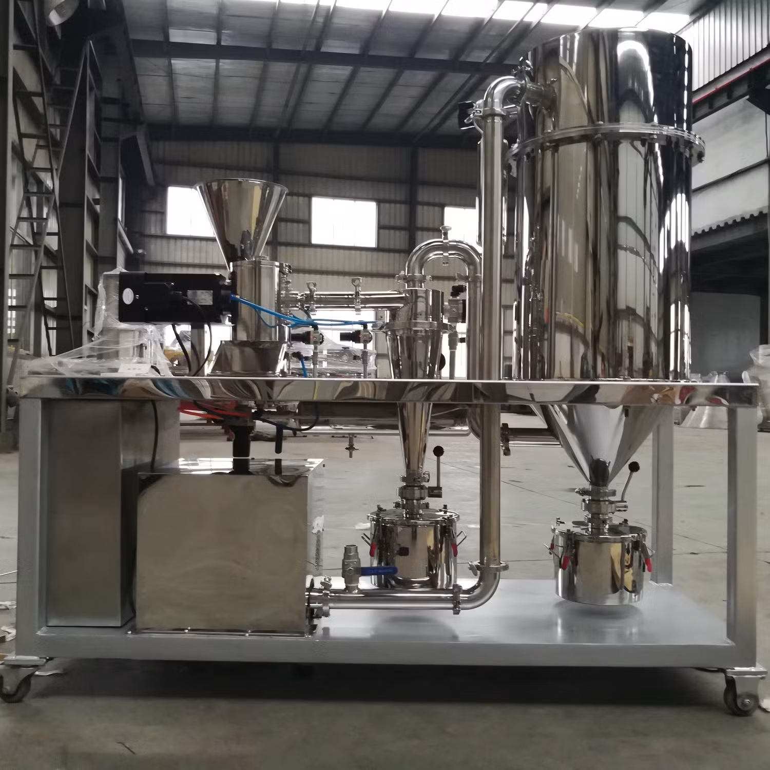 Lab Small Flat Supersonic Jet Mill Machine for Chemical Powder