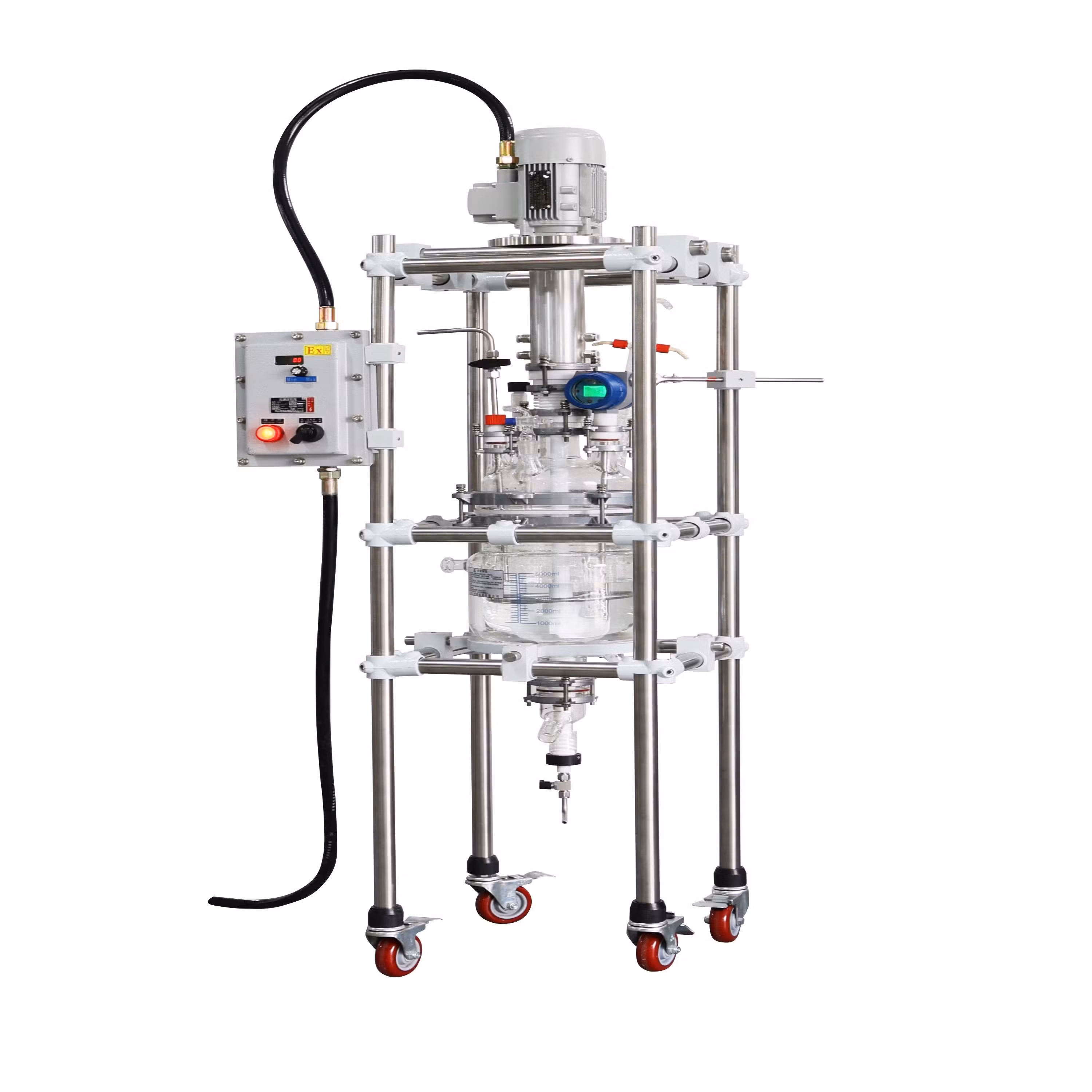 Explosion-Proof Polymerization Glass Reactor with High Pressure Resistance