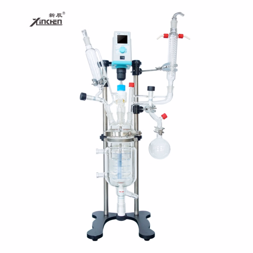 20L Jacketed Chemical Glass Reactor with Thermal Insulation Cover