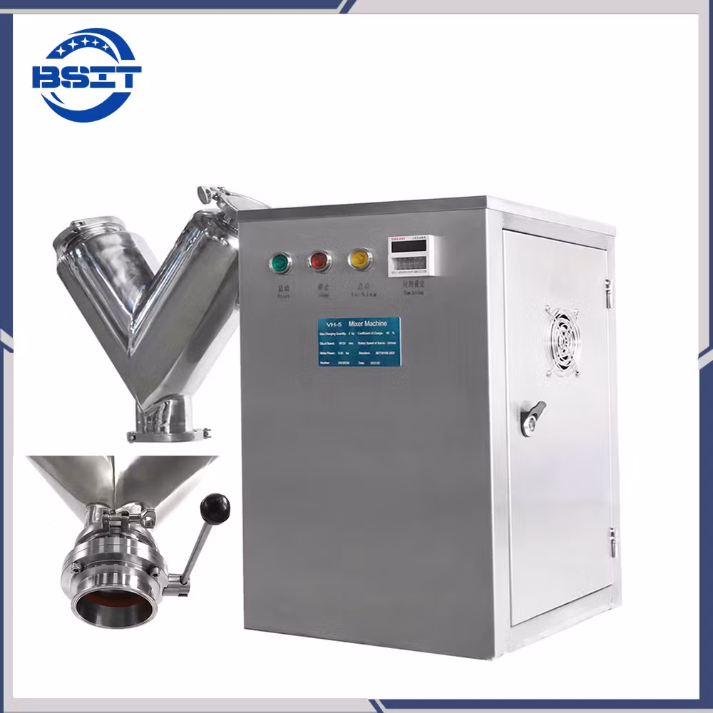 Bsit Factory Vh-20 V Type Blender Semi Automatic Powder Mixer Machine for Dry Powder Granule