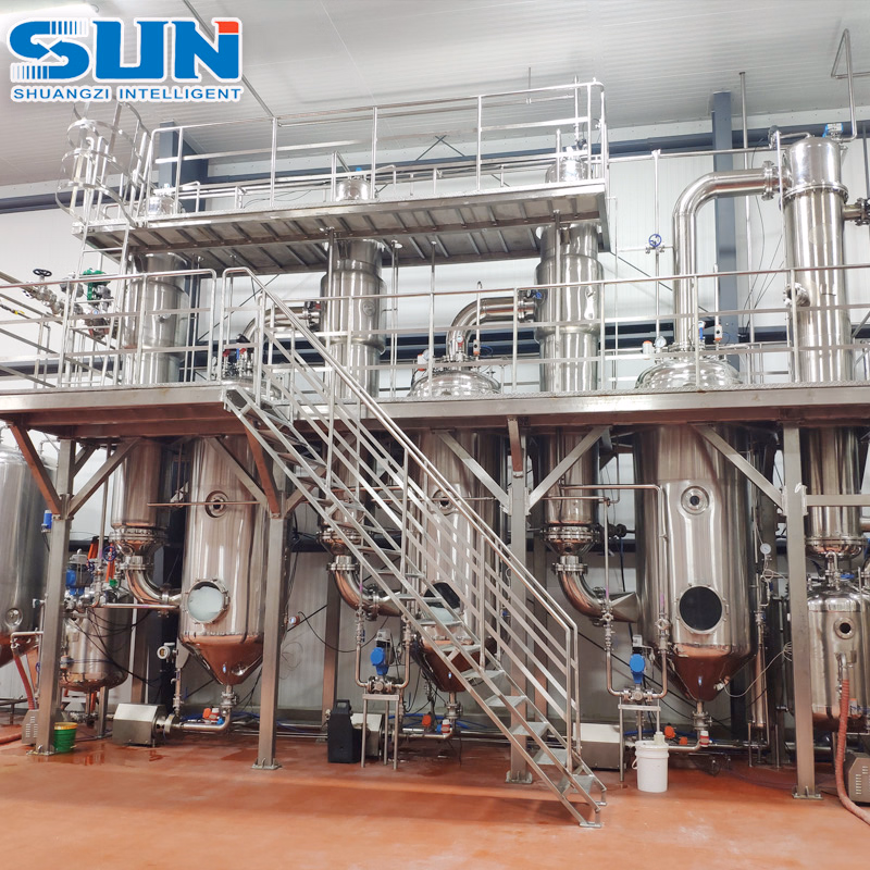 Energy-Efficient Concentration Equipment Vacuum Three Effect Falling Film Evaporator for Bone Broth