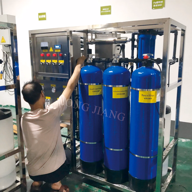 500lph Commercial Deionized Reverse Osmosis Water Desalination and Purification Equipment