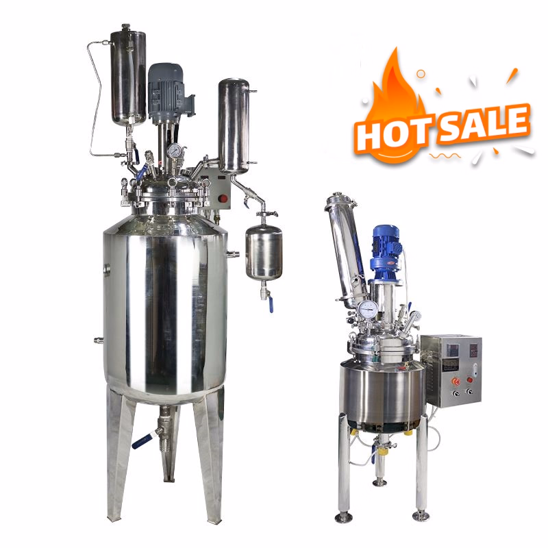Stainless Steel 100L Continuous Stirred Tank Jacketed Reactor Industrial Batch Stainless Steel Chemical Reactor