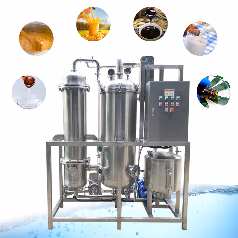 100L 200L 1000 Liter Industrial Rotary Double Effect Falling Film Milk Evaporator Multiple Vacuum Falling Film Evaporator for Hemp Thc Bho Extraction