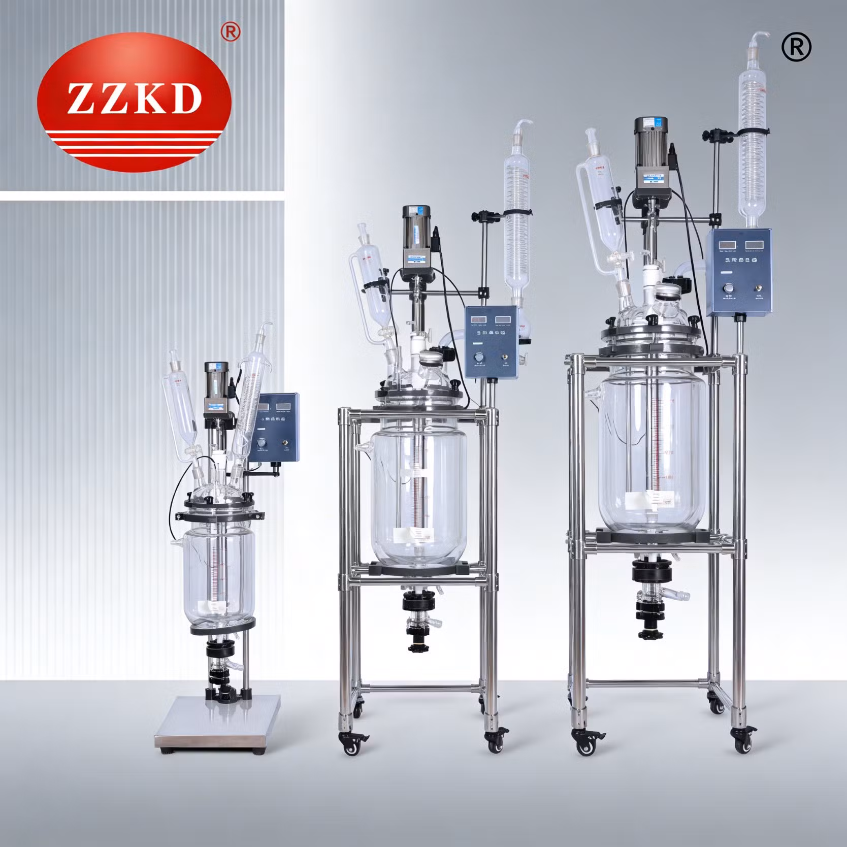 Lab Chemical Double Layer Glass Reactor Vessel Price Pilot Plant Jacketed Glass Reactor 20L 50L with Vacuum Filtration Apparatus