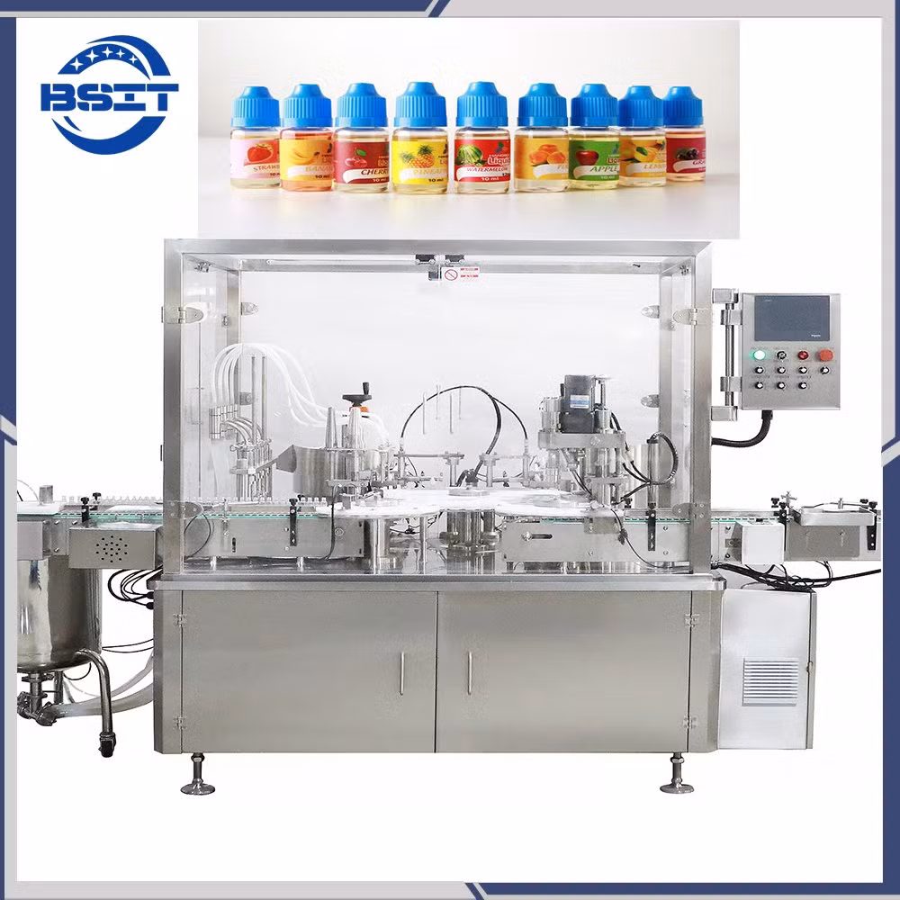 Full-Automatic Plastic Bottle Liquid Filling Stoppering Capping Machine