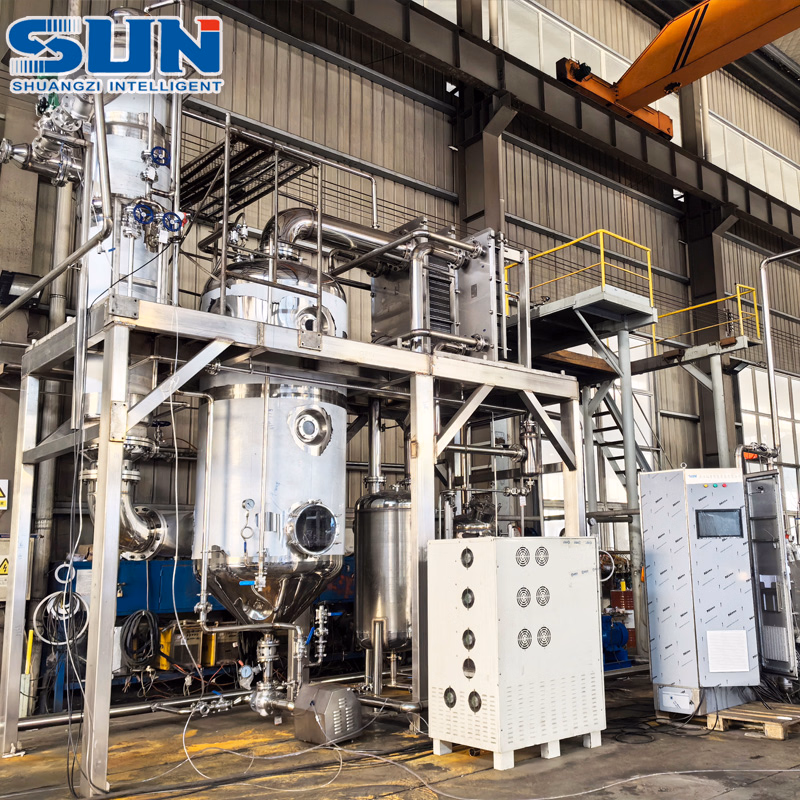 Automatic Control Vacuum Concentrator Single Effect Falling Film Evaporator for Fruit Juice