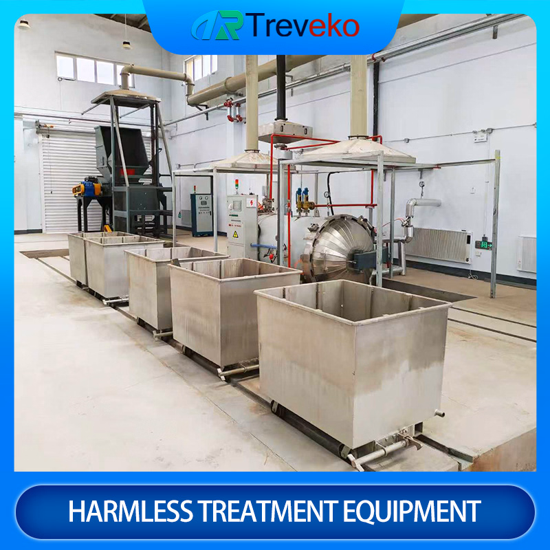 Horizontal Steam Sterilization Shredding System Equipment for Infectious Medical Waste