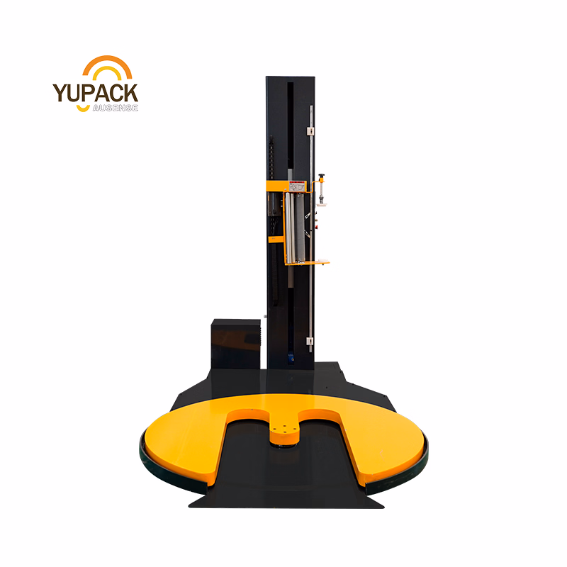 Automatic Pallet Wrapping Machine with M Shape Turntable for Forklift