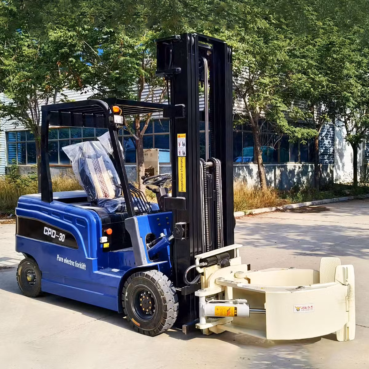 Heli 3 Ton 3 Meters Full Electric Bale Clamp Forklift Truck