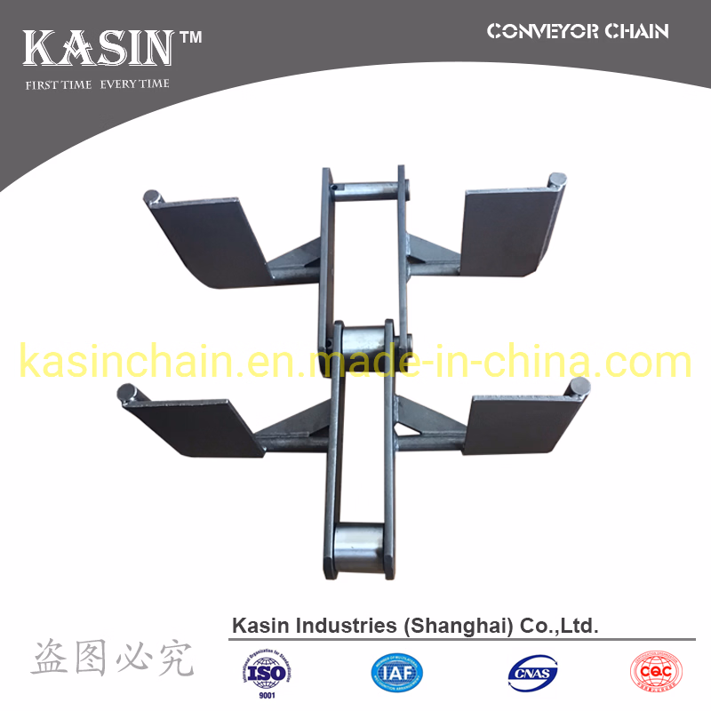Kasin Bucket Elevator Conveyor Chain with G4 Attachments Wh155