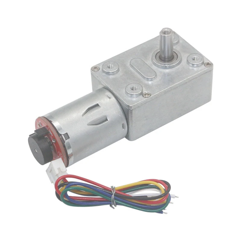 Encoder Worm Small DC Gear Motors JGY370 DC 12v Self Locking 150rpm