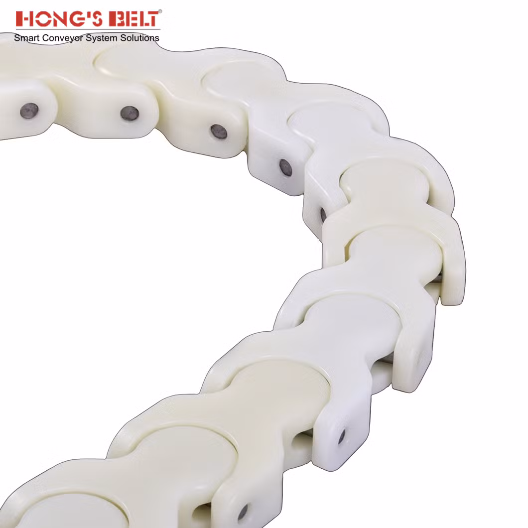 Hongsbelt Modular Plastic Chain Conveyor Side Flexing Chain for Bottles - Chain Conveyor Plastic and