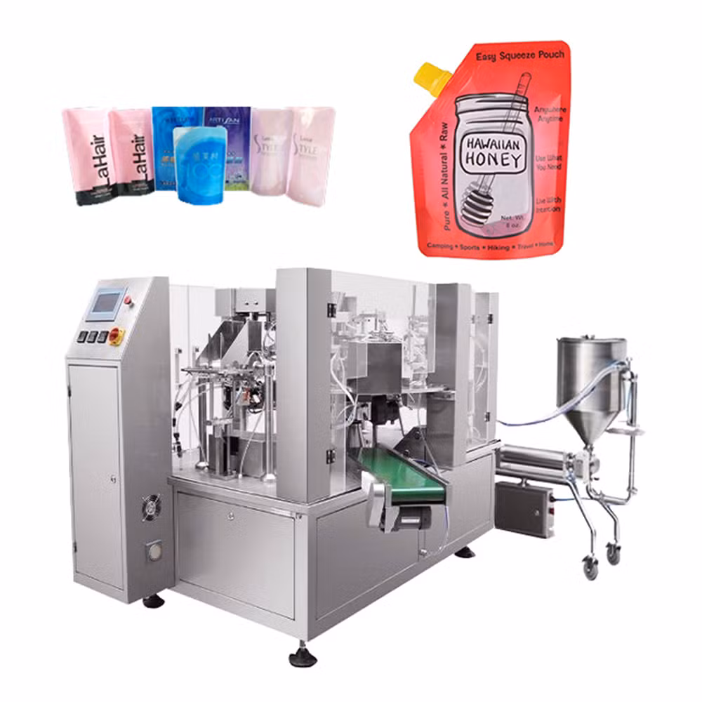 Echo CE Approved Rotary Premade Pouch Packing Machinery for Ketchup Honey