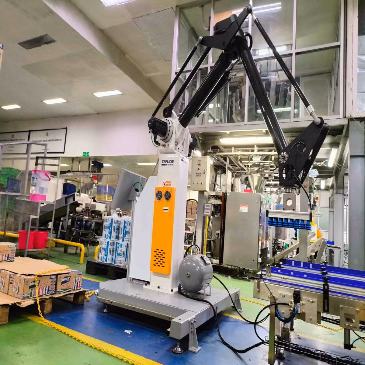 Low Noise High Speed 4 Axis Palletizing Robot with Graphical Programming