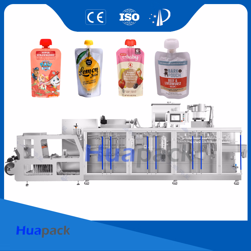 50 Ml-1000L Automatic Slimming Drink Hffs Horizontal Squeeze Doypack Pouch Form Fill Seal Packing Machine